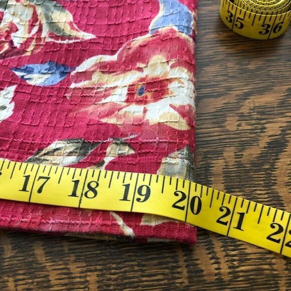 Coldwater Creek Red Floral Print Cotton Cottagecore Jacket Size PM - Picture 12 of 14